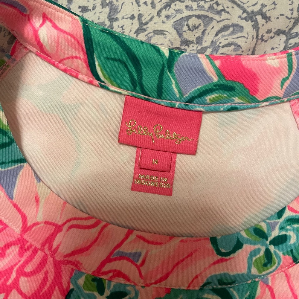 Lilly Pulitzer Girls Two-Piece Set Pink Floral Halter Crop Top & Skirt - Picture 4 of 6